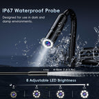 50FT Endoscope Camera with Light, 1080P HD Borescope Inspection Camera with 8 LED Lights, IP67 Waterproof Sewer Tools Snake Camera with 4.3" IPS Screen, 50Feet Semi-Rigid Cable for Father's Day