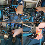 PLATATO Push to Connect Fittings Air Line Disconnect Tool Kit Push Fitting Removal Tool for 1/4”, 5/16”, 3/8”, 1/2” (6mm, 8mm,10mm,12mm) Quick Connect Release Pliers with 15 Pcs Pneumatic Fittings