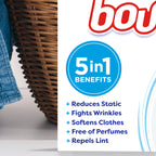 Bounce Free & Gentle Unscented Fabric Softener Dryer Sheets for Sensitive Skin, 120 Count (Pack of 2)