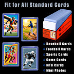 TRUGQ 1000 Card Sleeves Top Loads for Cards,3"X4"Baseball Card Protectors,Toploaders Hard Plastic for Trading Game Sports Football Cards(500 Hard Protectors + 500 Soft Sleeves)