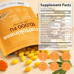 AIQIUSHA Nattokinase 10,000 FU with Serrapeptase, Bromelain & CoQ10, Triple Enzyme Complex from Fermented Soy Extract, Herbal Blend with Turmeric & Olive Leaf, Enteric Softgels, Non-GMO, 240 Count