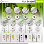 Cynamed Disposable Scalpel Blades| Sharp, Tempered Stainless-Steel Blades | Pack of 10 Sterile Scalpel Knives| Plastic Handle| Individual Pouches| for Dermaplaining, Crafts & More (No.15)
