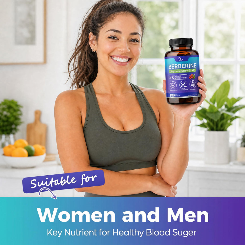 Strmuscle Dihydroberberine Supplement 200mg, Hight Absorption Berberine Supplement for Men & Women - Metabolic & Wellness Support, 180 Capsules