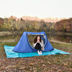 Tarps Heavy Duty Waterproof 10x12-12 mil Thick Camping Tent - Blue Tarp 10x12 UV Resistant, Rip & Tear Proof with Metal Grommets – Multipurpose Use for Camping, Tent, Boat, RV, Car, & Pool Cover