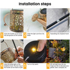 Solar Lights Outdoor Decorative, Metal Watering Can Lights Waterproof, Small Hanging Garden Decor Yard Outside Patio Lawn, Gifts for Mom Grandma Women Birthday(Warm White)