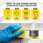 ZORBX Stain & Odor Remover & Cleaner Spray 128 FL Oz Refill – Scrub Free Formula - Bleach Free Stain & Smell Eliminator for Shower, Bathroom, Ceiling, Carpet, Cars, Walls & Wood