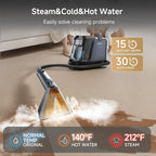 Uwant Carpet Cleaner Machine with Steam&Hot&Cold Water System 18Kpa Powerful Suction Upholstery Cleaner Machine with Pet Pro Cleaner for Pets, Carpet Steam Cleaner Set of 1