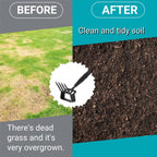 Ihomepark Garden Hoe, Stirrup Hoe with Adjustable Handle for Weeding Digger loosening Soil Metal Garden Cultivator Hoe with Rake Tiller Cultivator (30-62 Inch)