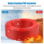 THHN Wire 12 Gauge 25 FT Stranded Copper Wire, 12 AWG Copper Wire Rated up to 600V Building Wire Nylon Jacket for Residential, CNC, Ground, Industrial (12 Gauge, Red)
