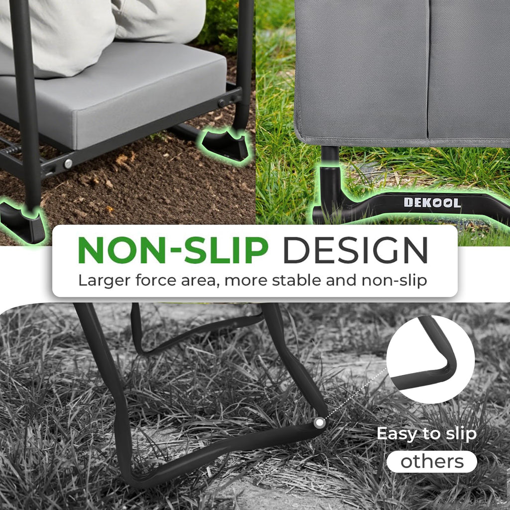 Foldable Garden Kneeler Seat, Garden Stools for Seniors, Heavy Duty Stool