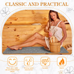 Hahafelt 2 Pcs Sauna Mat Heat Insulation Mat Natural Felt Sauna Mats for Inside, Saunas Accessories Floor Mats Gift for Men Women Bath Shower Bench Cushion Houseroom Vaporarium Spa (43‘’,Grey)