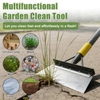 Floor Scraper Long Handle Heavy Duty, 60" Metal Ice Scraper for Driveway, Multifunctional Weed Scraper for Weed Cleaning Edging Trenching & Removing Snow Ice Dirty Moss