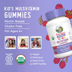 MARYRUTH'S Kids Vitamins | Multi | 1 Month Supply | Multivitamin Gummies for Ages 4+ | Multivitamin for Kids | Vegan | Only 2 Gummies a Day | 60 Count