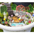 Hoteam 72 Pcs Miniature Garden Accessories Mini Moss Garden Animals Rabbit Owl Miniature Figurines Fake Diorama Trees Natural Outdoor Sheet for DIY Fairy Craft Decor