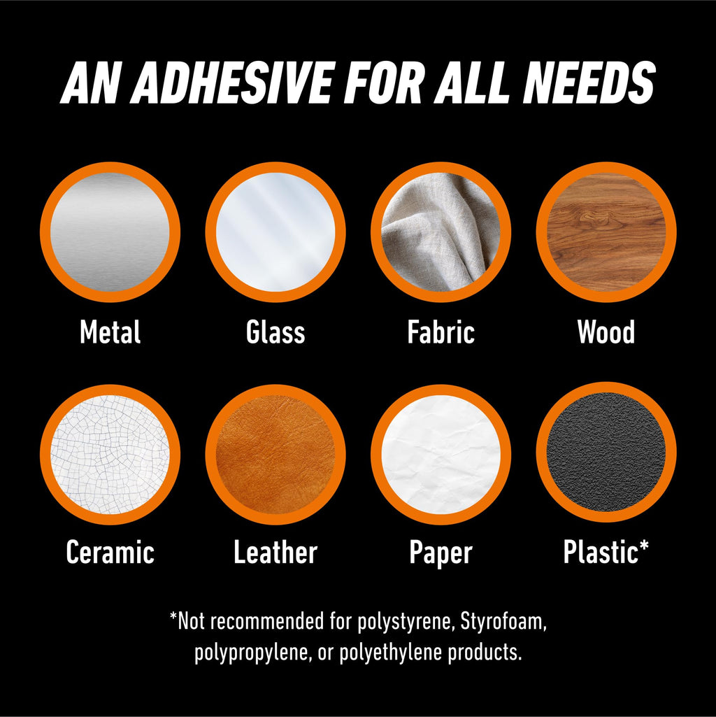 Gorilla Clear Grip Waterproof Contact Adhesive, 3 Ounce Tube, Clear, (Pack of 5)