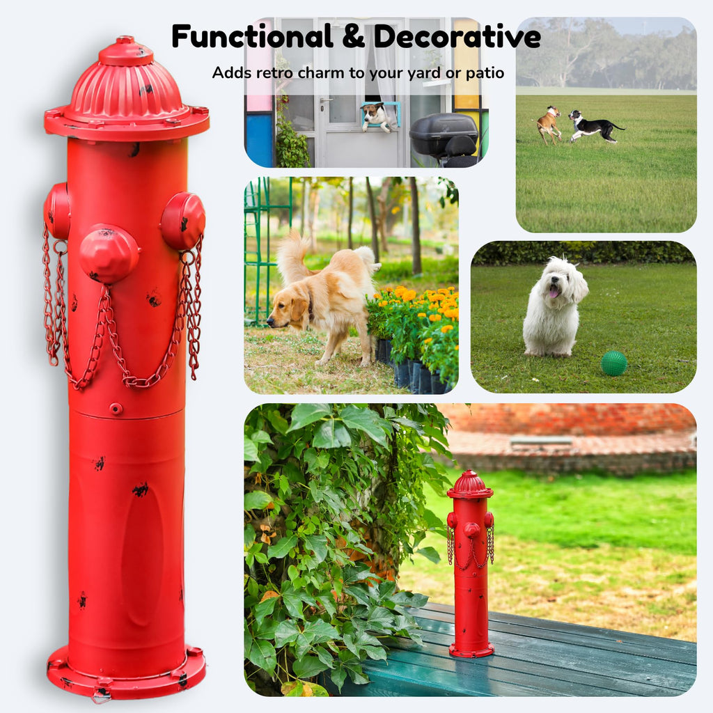 CaliDecor Fire Hydrant for Dogs to Pee On 24" Dog Fire Hydrant Pee Post
