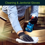 Black Vinyl Disposable Gloves Large 50 Pack - Latex Free, Powder Free Medical Exam Surgical, Home, Cleaning, and Food 3 Mil Thickness