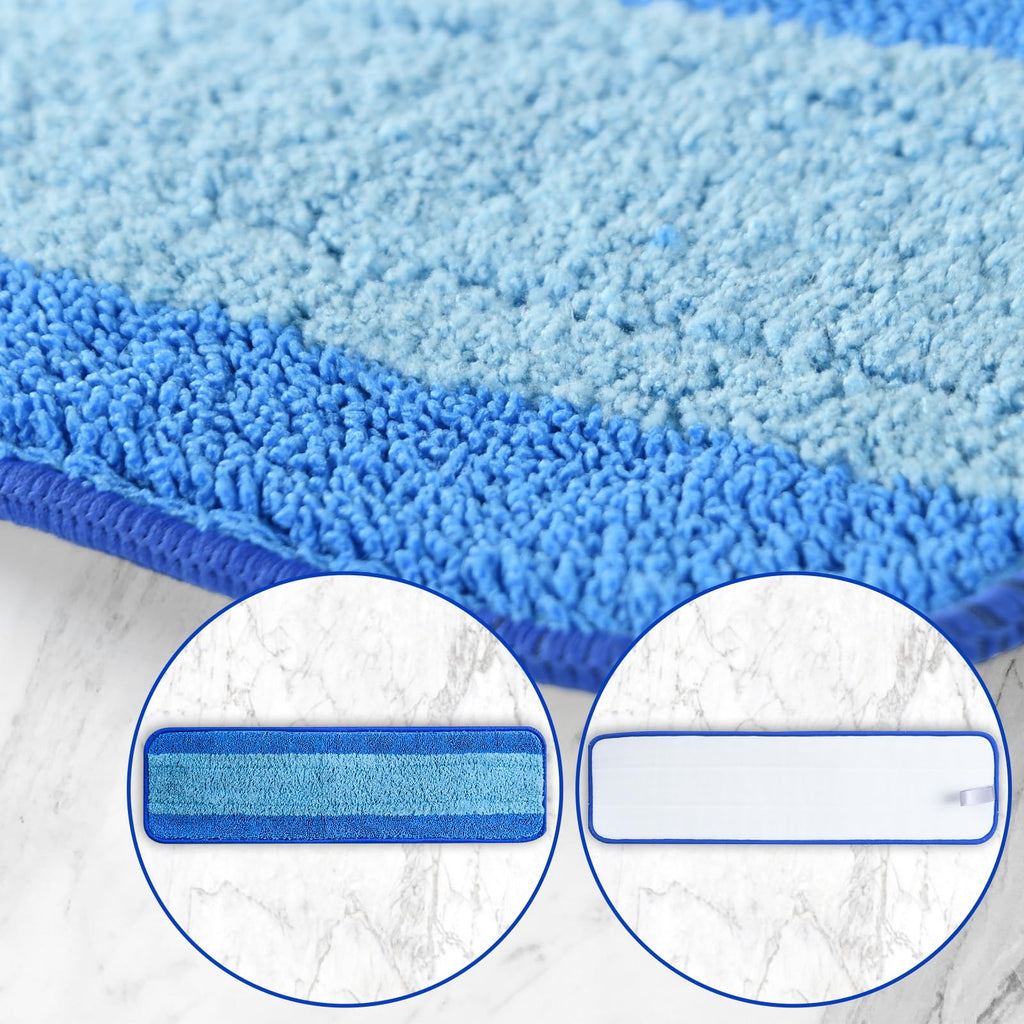 8 Pack Mop Pads Replacement for Bona Family of Mops, Washable & Reusable Microfiber Cleaning Pad for Hardwood and Multi-Surface (3 Deep Clean Pads + 3 Microfiber Cleaning Pads + 2 Dusting Pads)