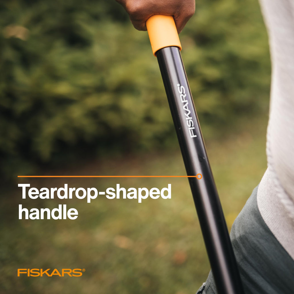 Fiskars 57" Garden Digging Shovel, Heavy Duty Steel Tool, Straight Handle
