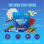 Yesnap MAGICRELAX Calming Sparking Mix 8-in-1 Magnesium KSM-66 Ashwagandha Saffron Vitamin D3 GABA L-Theanine Supports Healthy Cortisol Levels,Mood and Sleep No Sugar Non GMO Raspberry Lemonade Flavor