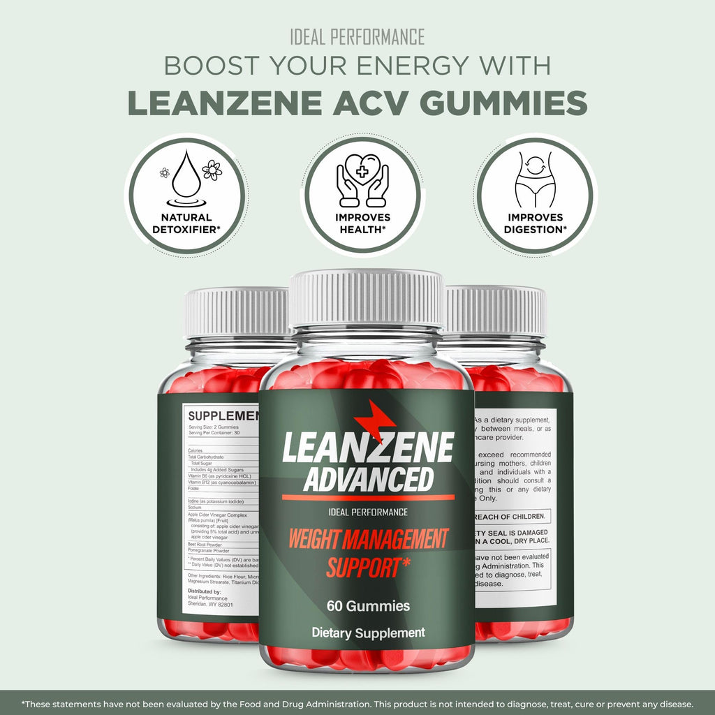 IDEAL PERFORMANCE Leanzene Gummies, Lean Zene Gummy Reviews (2 Pack)