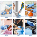 JMU Nitrile Exam Gloves Large, 3.5 Mil, Powder-Free, Latex-Free, Disposable Medical Glove, Blue, 4000 Count