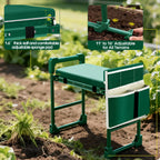 Garden Kneeler and Seat Foldable w/ Extendable Legs/Thicken Pad for Seniors