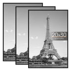 upsimples 20x30 Poster Frame, Easy Slide-In Assembly, Black, 3 Pack