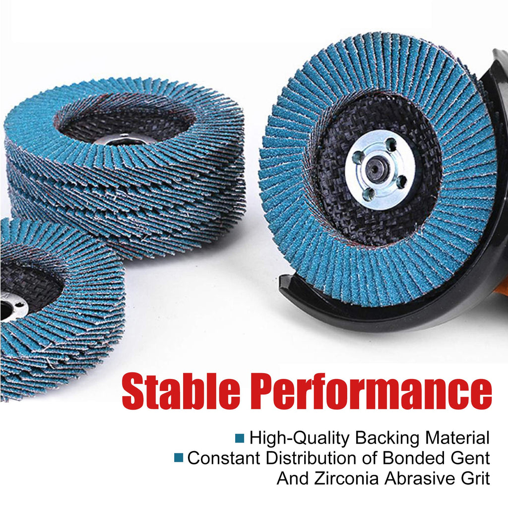 EZARC Zirconia Flap Discs 60 Grit, 4-1/2 x 7/8-Inch, Type 29, 50-Pack