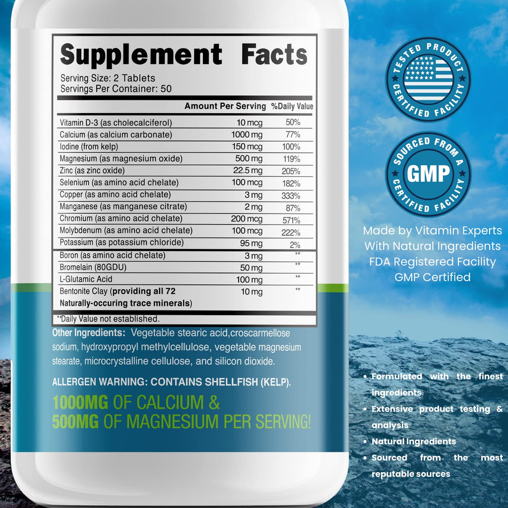 Grow Vitamin Trace Minerals Enhanced Complex, 100 Tablets