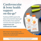 Youtheory K2D3 Liquid - Bone & Heart Health Support* - Combines Vitamin D3 & Vitamin K2 - Dairy, Soy & Gluten Free - Peach, 1 oz (12 Pack)