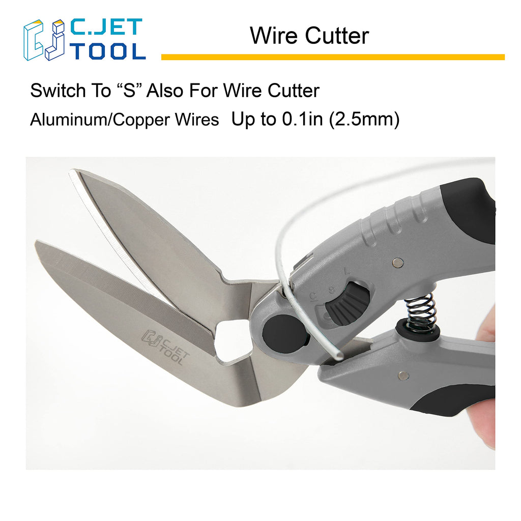 C.JET TOOL 10" Heavy Duty Scissors - Carpet Cutter, Industrial Multipurpose for Cardboard, Leather, Pruning, Gardening - Professional Soft Grip Stainless Steel (Black)