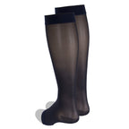 Truform Sheer Compression Stockings, 15-20 mmHg, Women's Knee High Length, Open Toe, 20 Denier, Navy, 2X-Large