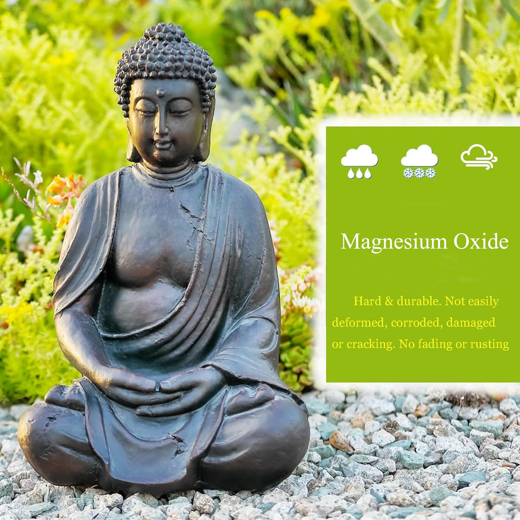 14"Buddha Statue Outdoor, Buddha Statues Home Indoor, Zen Decor Buda Garden