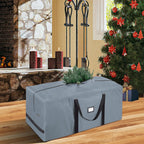 BALEINE 7.5 ft Christmas Tree Storage Bag, Heavy Duty 900D Oxford Fabric with Reinforced Handles and Dual Zippers Wide Opening, Extra Large Storage Container for Trees and Decorations (Grey)