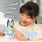 Bluey Talking Toy Chat Mates Playset, Articulated, Talking Kids Toy with 10 Iconic Phrases, Interactive Play Toys Figures Set for Kids, Ages 3+