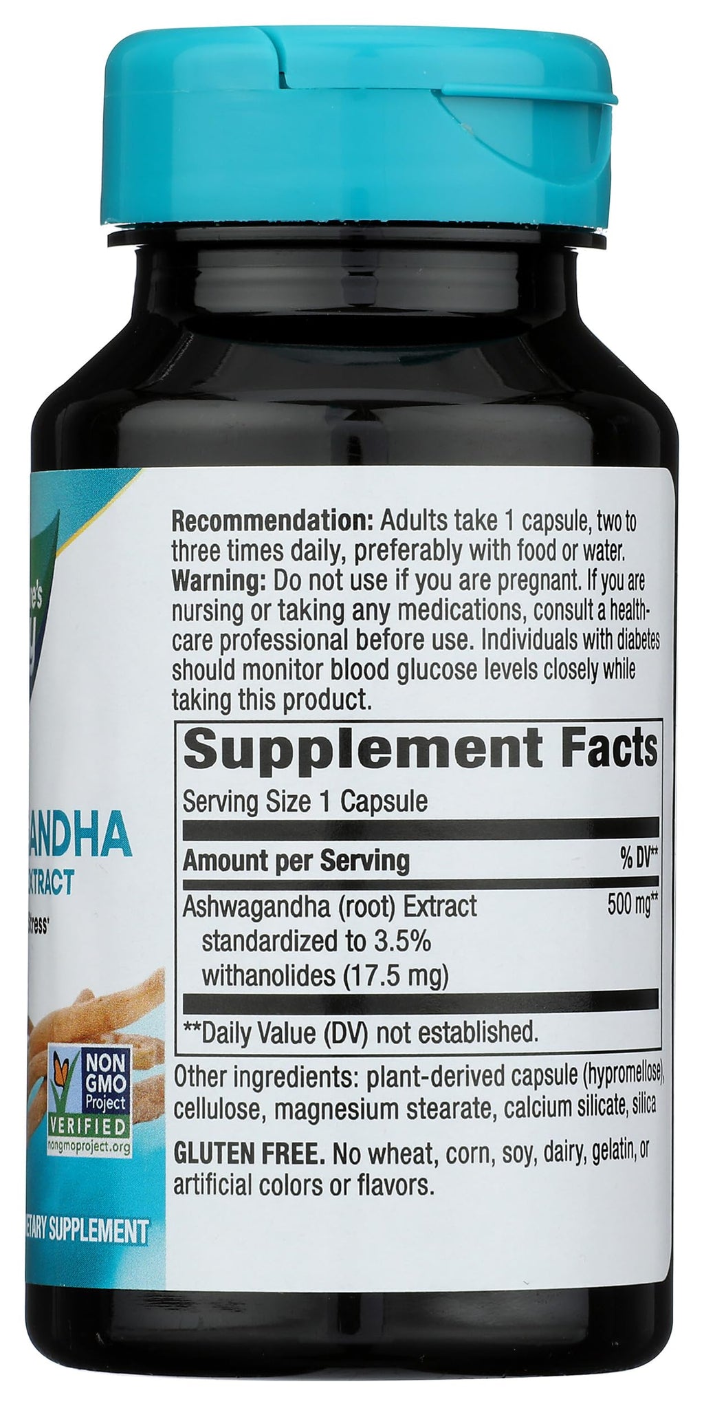 Nature's Way Ashwagandha, Reduces Stress*, Premium Extract, Adaptogenic*, Non-GMO Project Verified, Vegan, 60 Capsules (Packaging May Vary)