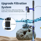Fish Tank Cleaner - Aquarium Gravel Cleaner, 530GPH/32W Electric Fish Tank Cleaning Tools, Adjustable Water Flow Aquarium Cleaner Kit, Turtle Tank Gravel Cleaner Vacuum for Wash Sand, Water Changing