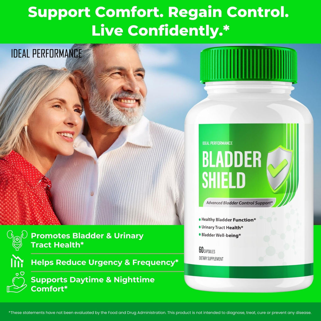 Bladder Shield Capsules, Advanced Bladder Control Support Supplement Pills - All Natural BladderShield Urinary Tract Health Formula for Health and Wellness to Ensure Quality Reviews (60 Capsules)
