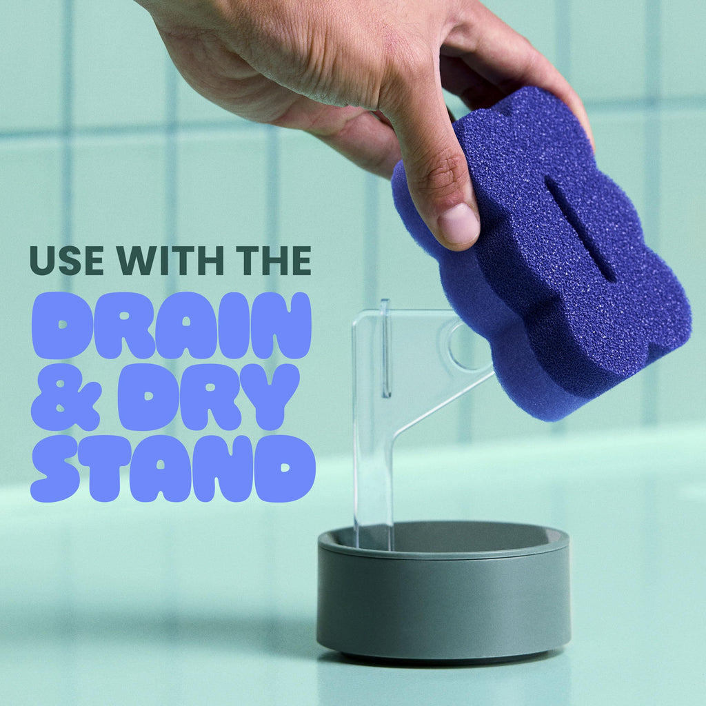 Brite by Scotch-Brite 2-Sided Scrub & Wipe Sponge, Midnight Mode, 6