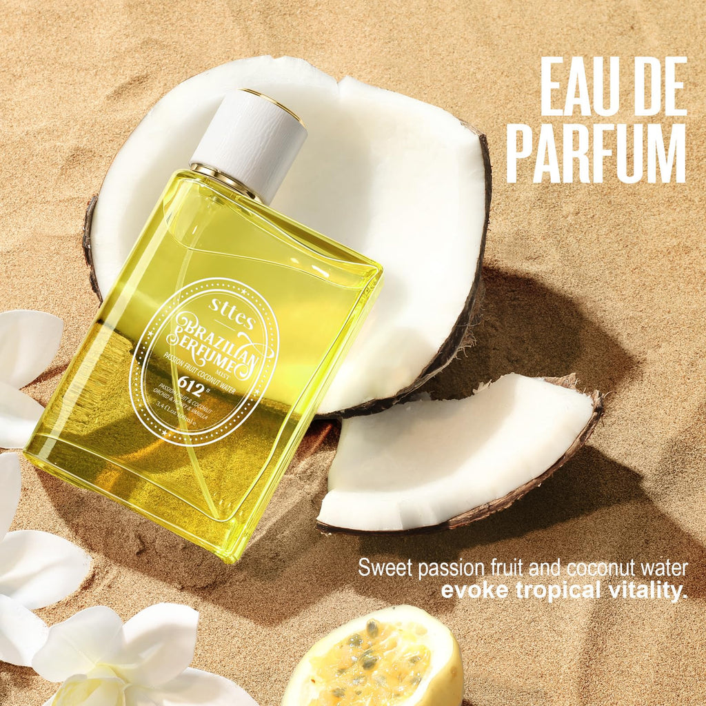Sttes Perfume 612#���PASSION FRUIT COCONUT WATER��� - Eau De Perfume 100ml (3.4fl Oz) Flower Fruit Gourmet tune (PASSION FRUIT +COCONUT +vanilla)