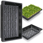 Sckee Upgraded 5 Pack Plant Growing Trays Seed Starting Tray Microgreens Growing Trays Seedling Plant Germination Starter Tray Transplant Fodder Flats, No Holes, No Leakage, Reusable (1017)