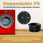 Anti Vibration Pads for Washing Machine with HexaGrip - Stops Washer Dryer Moving, Walking - Prevents Noise, Vibration Transfer - Rubber Antivibration Stabilizer Support Feet Mat - VIBRASHIELD 4 Pack