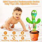 Dancing Talking Cactus Toy, Rechargeable Baby Gifts, Singing Voice Repeat