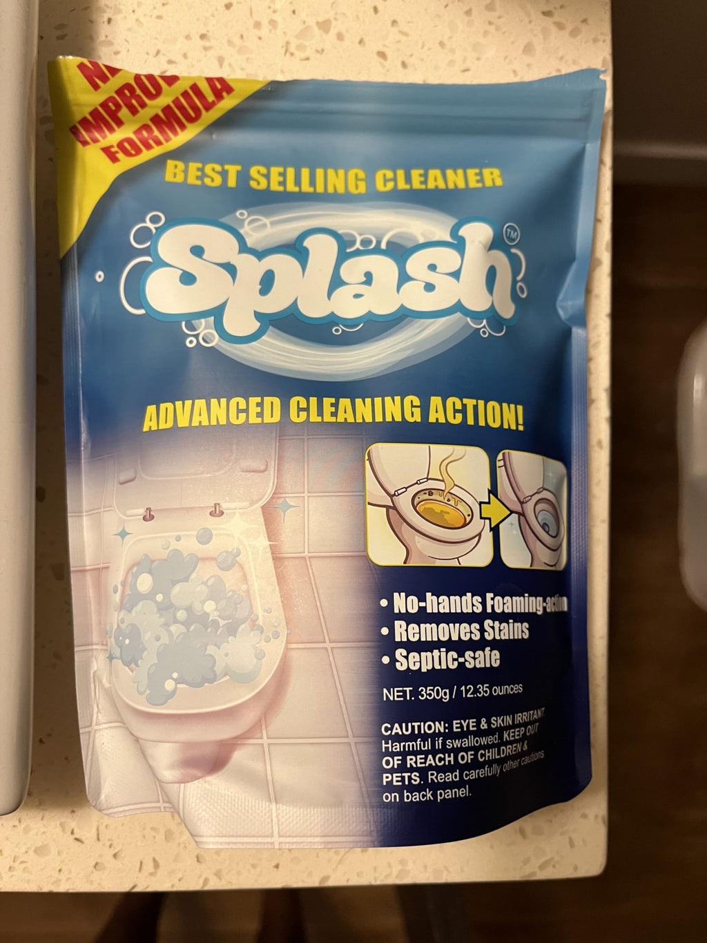 Splash Foam Toilet Cleaner - Self Activating Miracle Powder for Toilet Bowl Cleaning