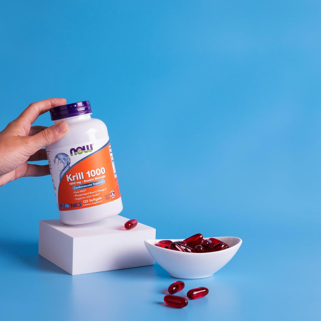 NOW Foods Supplements, Neptune Krill, Double Strength 1000 mg, Phospholipid-Bound Omega-3, 120 Softgels
