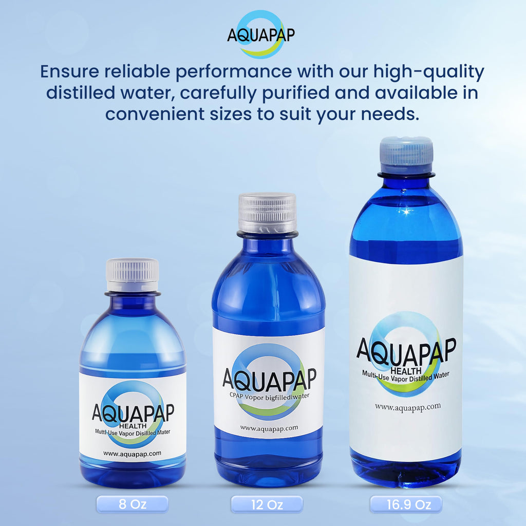 Aquapap Vapor Distilled Water Case of 24 x 12 oz bottles