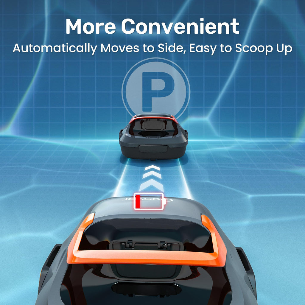 Cordless Robotic Pool Cleaner, Pool Vacuum for Above Ground Pool Lasts 90 Min, Portable, Self-Parking, Ideal for Pools up to 860 sq.ft