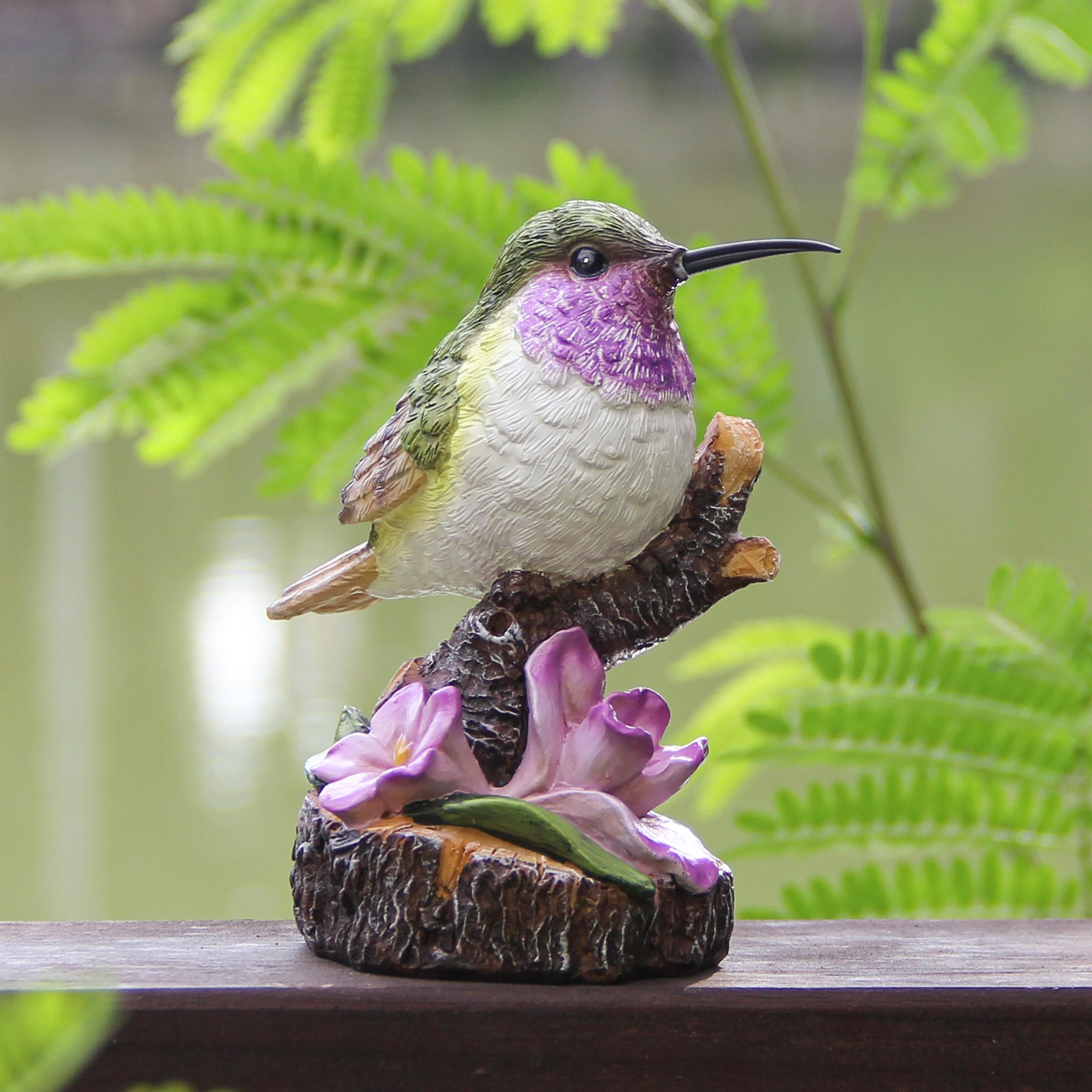 Hummingbird Garden Statues Bird Figurine Decor for Outdoor Yard Patio Lawn