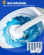 60 Pack Toilet Wand Refills Compatible with Clorox Toilet Brushes, Instant Foam Cleaning, Secure Lock No Slipping, Odor Neutralizing, Easy Snap-On Design